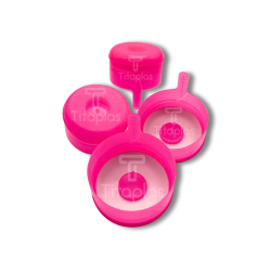 T1037 - Tapas Con Liner Para Bidón de 20 Litros - Rosado