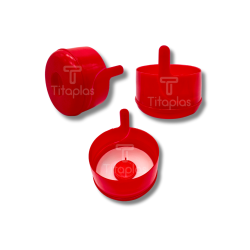 T1039 - Tapas Con Liner Para Bidón de 20 Litros - Rojo